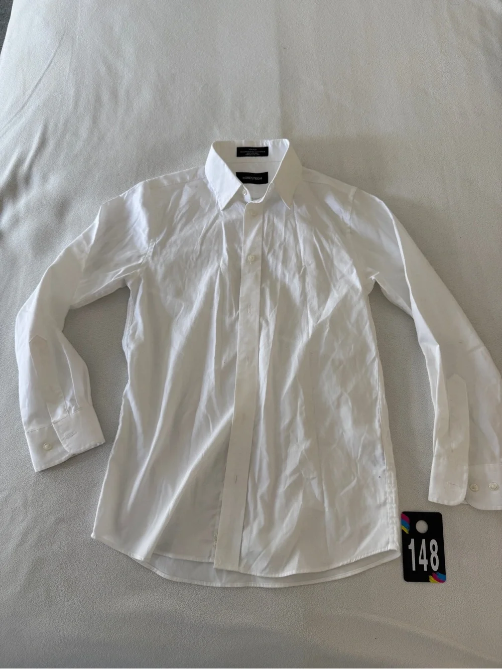 Nordstrom White Men's Dress Shirt - Long Sleeve